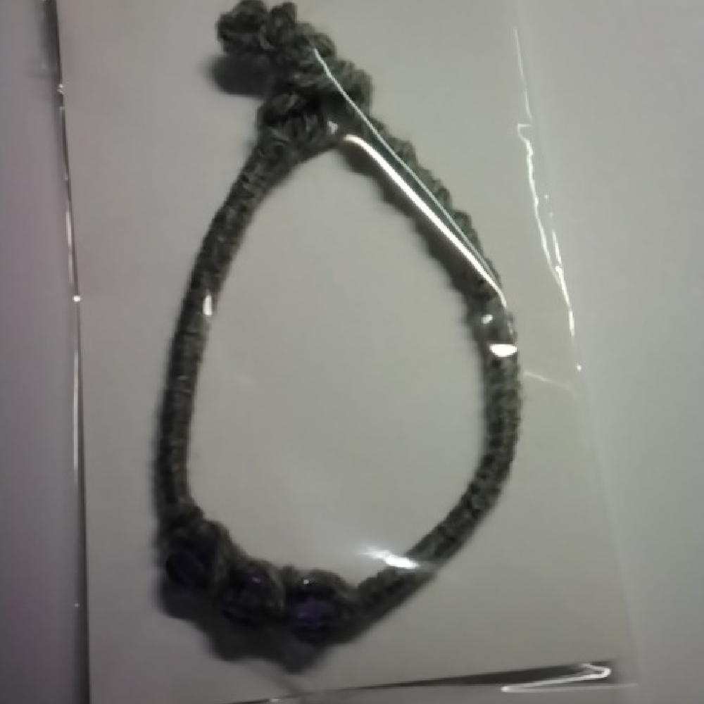 Lorena Espinoza Design Gray and Purple Bracelet